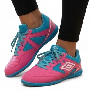 Umbro Sala CT - Pink and Turquoise Sneakers Size 7